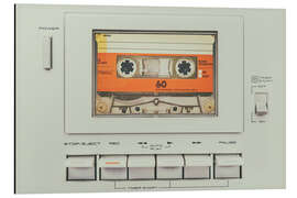 Aluminium print The vintage audio cassette player