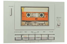 Foam board print The vintage audio cassette player