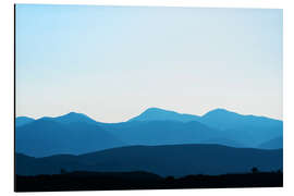 Aluminium print Blue mountain early in the morning