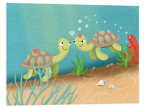 Tableau en PVC Deux tortues