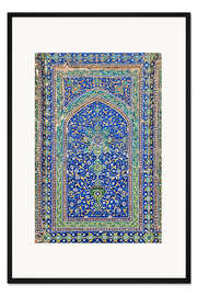 Gerahmter Kunstdruck Wandmosaik in einer Moschee, Uzbekistan