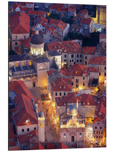 Alubild Luza-Platz und Kathedrale Mariä Himmelfahrt in Dubrovnik, Kroatien