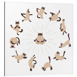 Magnettafel Yoga Katzen II