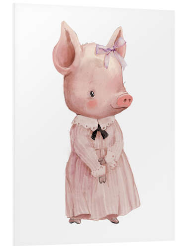 Foam board print Piggy in a pink dress