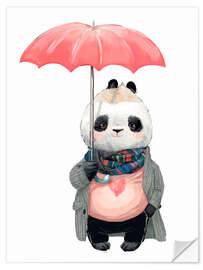 Wall sticker Panda Bear with Parasol - Eve Farb