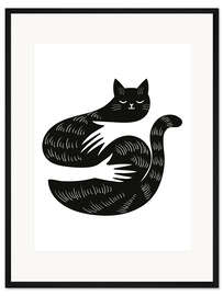 Gerahmter Kunstdruck Die Katzenumarmung