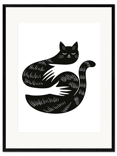 Framed art print The Cat Hug