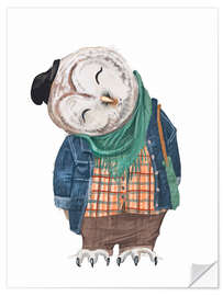 Wandsticker Schräge Eule