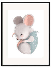 Framed art print Little Mouse Taking a Nap