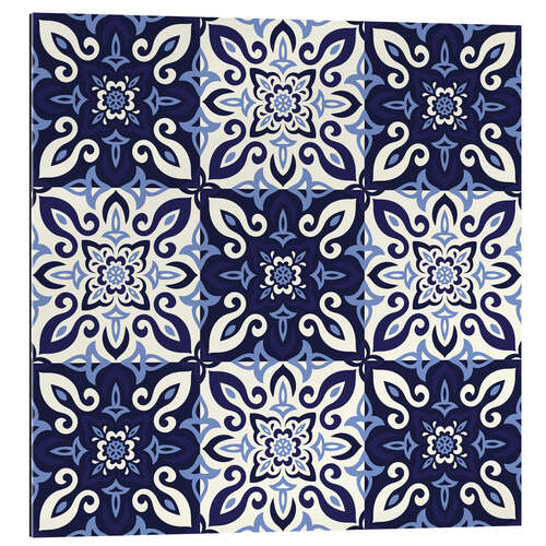 Gallery print Pattern in Delft blue style