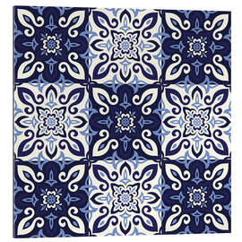 Gallery print Pattern in Delft blue style