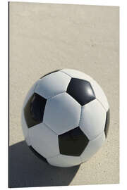 Aluminium print Soccer ball on the beach