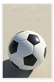 Plakat Soccer ball on the beach