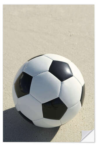 Wall sticker Soccer ball on the beach