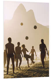 Foam board print Beach soccer in the sunset