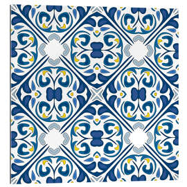 Gallery print Floral azulejo decor