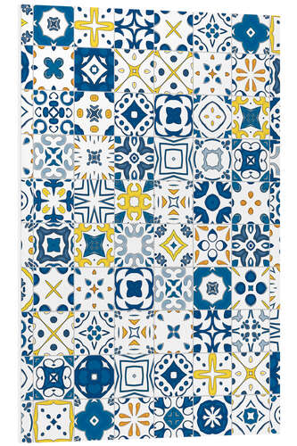 Foam board print Decorative azulejo pattern