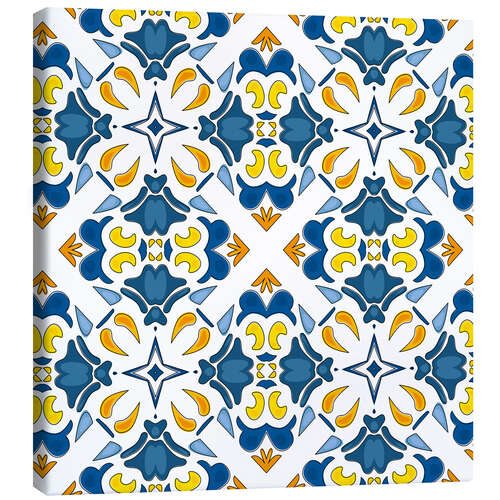 Canvas print Summery azulejo decor