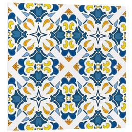 Foam board print Summery azulejo decor