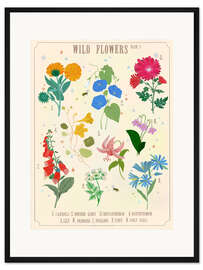 Gerahmter Kunstdruck Wildblumen I