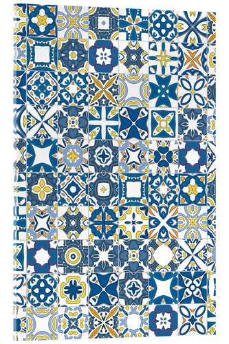 Acrylglas print Bright azulejos in Lisbon