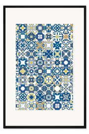 Gerahmter Kunstdruck Fröhliche Azulejos in Lissabon