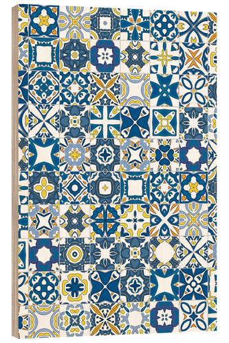 Puutaulu Bright azulejos in Lisbon