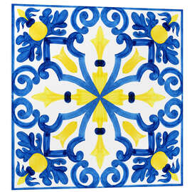 Foam board print Azulejo Mandala II