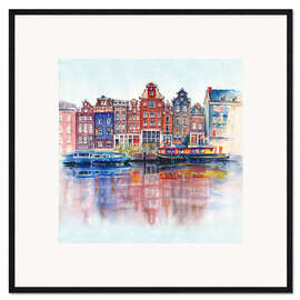 Innrammet kunsttrykk The canals of Amsterdam