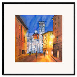 Framed art print Piazza del Duomo in Florence, Italy