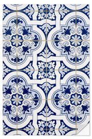 Vinilo para la pared Decoración azul de Delft