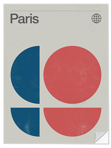 Selvklebende plakat Paris