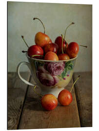 Aluminium print Cup of cherries