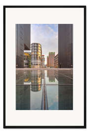 Gerahmter Kunstdruck Spiegelung im Medienhafen Düsseldorf