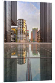 Magnettafel Spiegelung im Medienhafen Düsseldorf