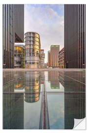 Wall sticker Reflection in the media harbor in Düsseldorf