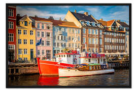 Gerahmter Kunstdruck Schiffe im Hafen von Kopenhagen