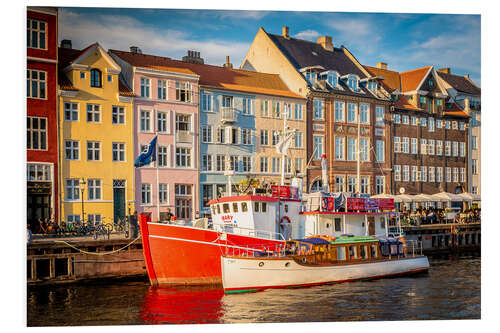 Foam board print Ships in the port of Copenhagen