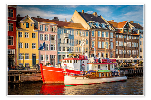 Poster Schiffe im Hafen von Kopenhagen