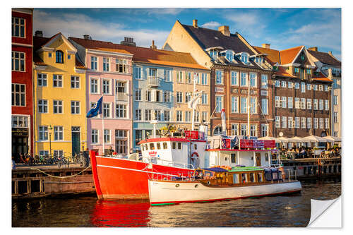 Muursticker Ships in the port of Copenhagen