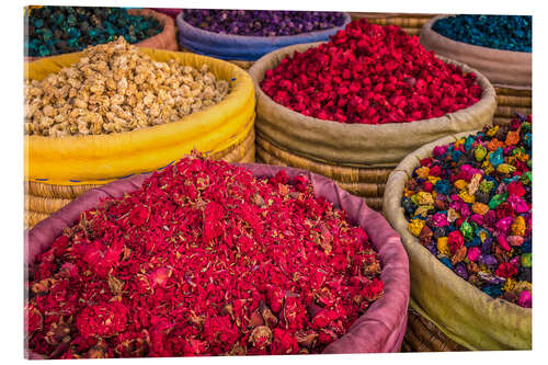 Acrylic print Were at the Marrakech bazaar