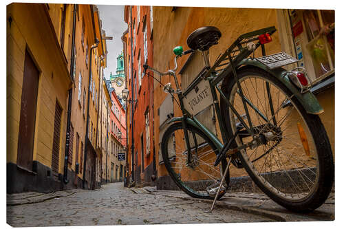 Obraz na płótnie Bicycle in Gamla Stan, Stockholm