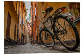 Magnettafel Fahrrad in Gamla Stan, Stockholm