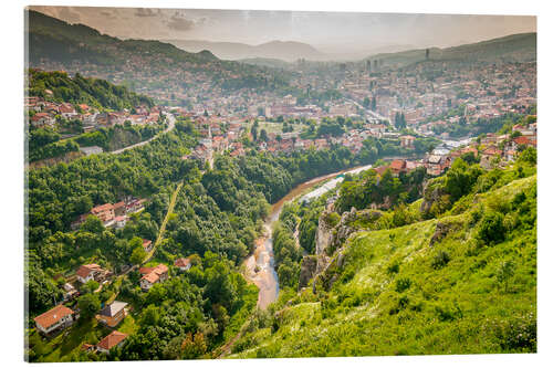 Acrylglasbild Blick auf Sarajevo von der Gelben Bastion