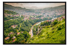Gerahmter Kunstdruck Blick auf Sarajevo von der Gelben Bastion