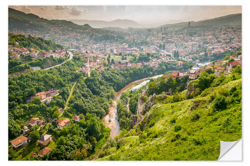 Naklejka na ścianę View of Sarajevo from the Yellow Bastion