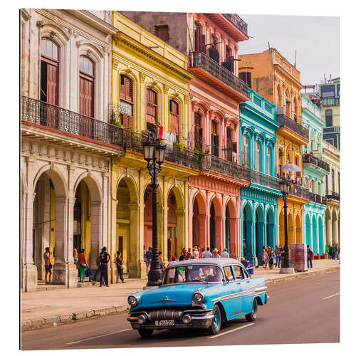 Tableau en plexi-alu Voiture classique à La Havane, Cuba