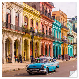 Selvklebende plakat Classic car in Havana, Cuba