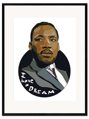 Plakat artystyczny premium w ramie Martin Luther King