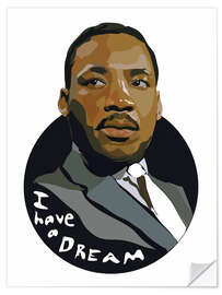 Selvklæbende plakat Martin Luther King